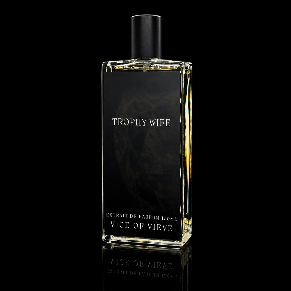 Vice of Vieve Trophy Wife fresh cedarwood and bergamot niche perfume bottle