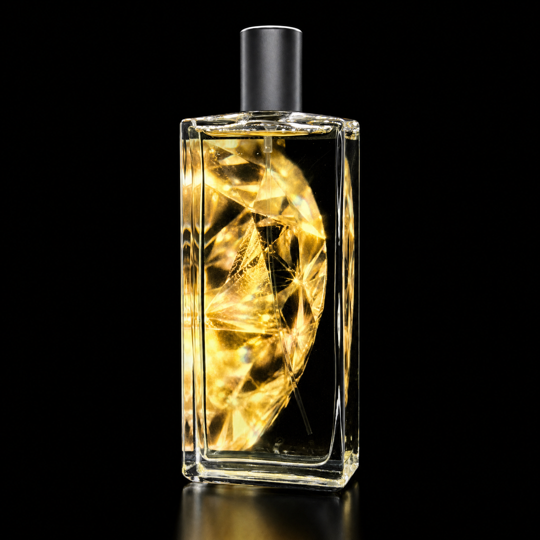 Trophy Wife Extrait de Parfum - Inspired by Carolina Herrera Chic perfume alternative featuring gold bottle artwork