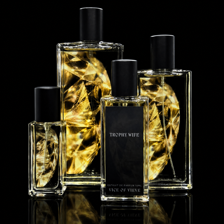 Trophy Wife fragrance collection in 15ml to 100ml sizes - alternative to discontinued Carolina Herrera Chic